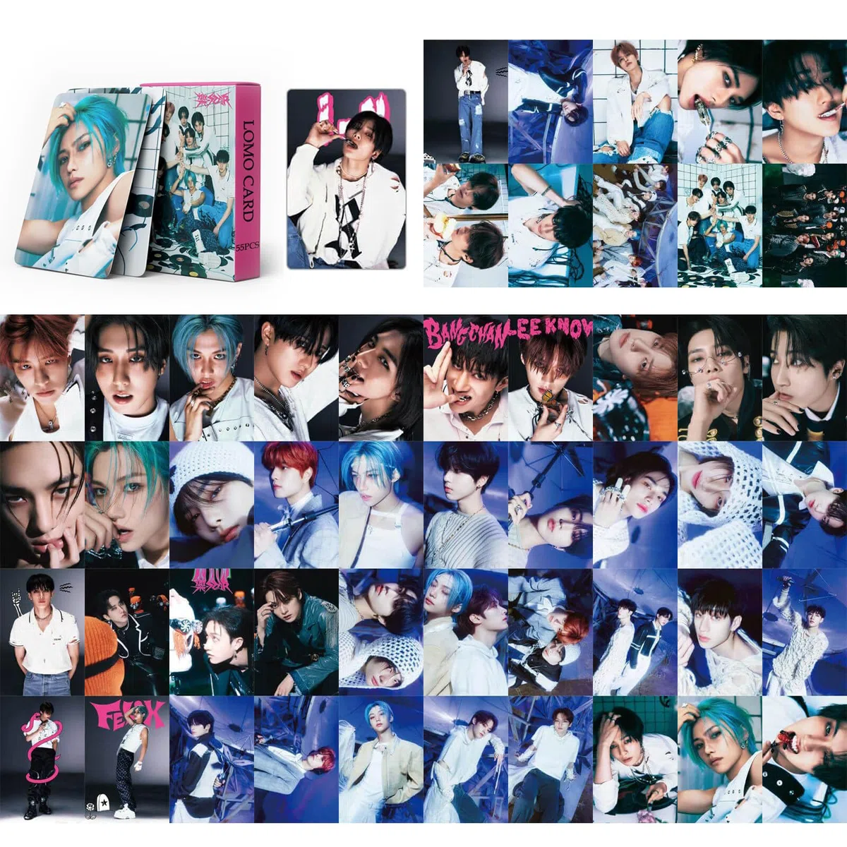 Fanartikel Geschenkset Enthält Schlüsselanhänger, Armbänder, Handyhalter, Aufkleber, Lanyard, Pins, Rucksack, Photocard K-Pop Geschenkbox für Fans