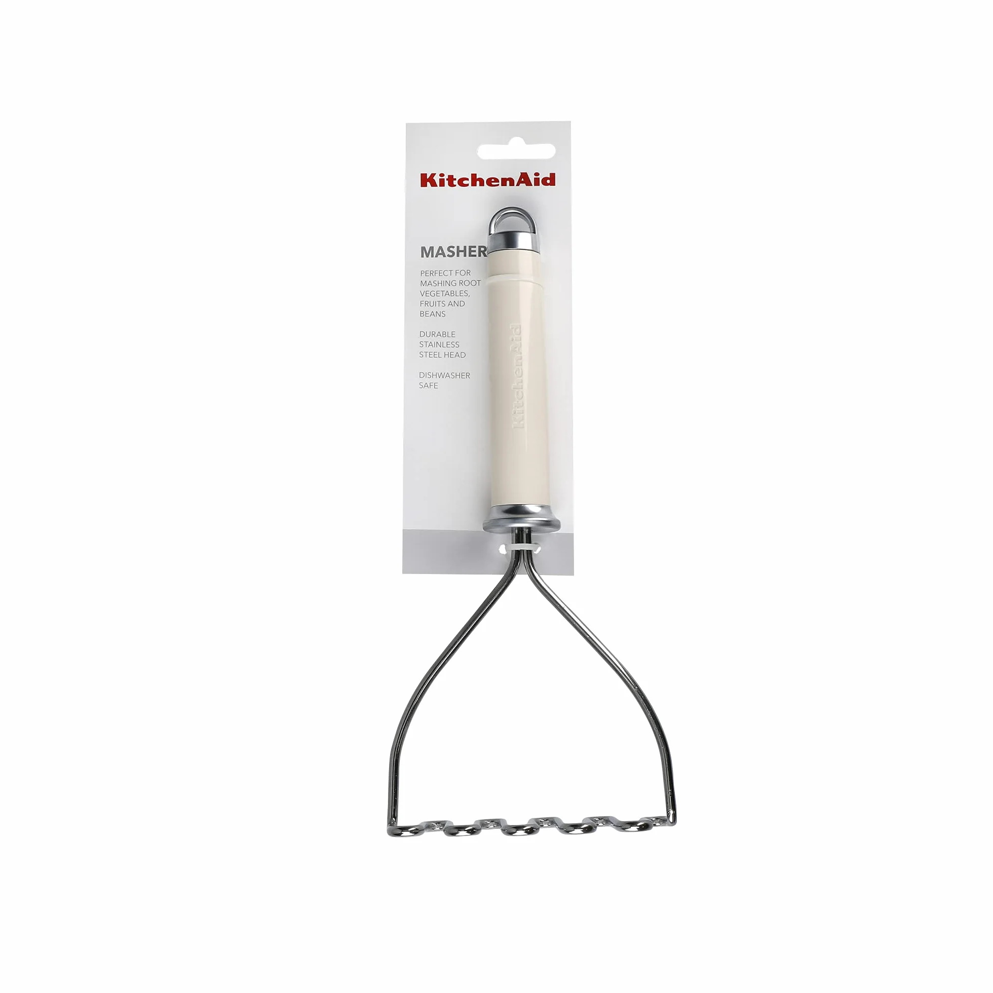 KitchenAid Kartoffelstampfer, Küchenutensil aus Edelstahl – Almond Creme