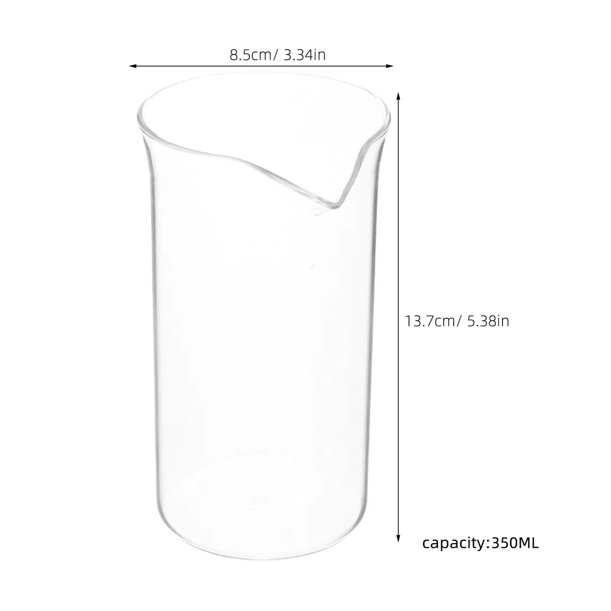 Ciieeo Ersatzgläser Für Kaffeepresse Glas Hitzebeständig 350ml Becher Für Kalte Und Heiße Getränke Für Cold Brew Und Espresso