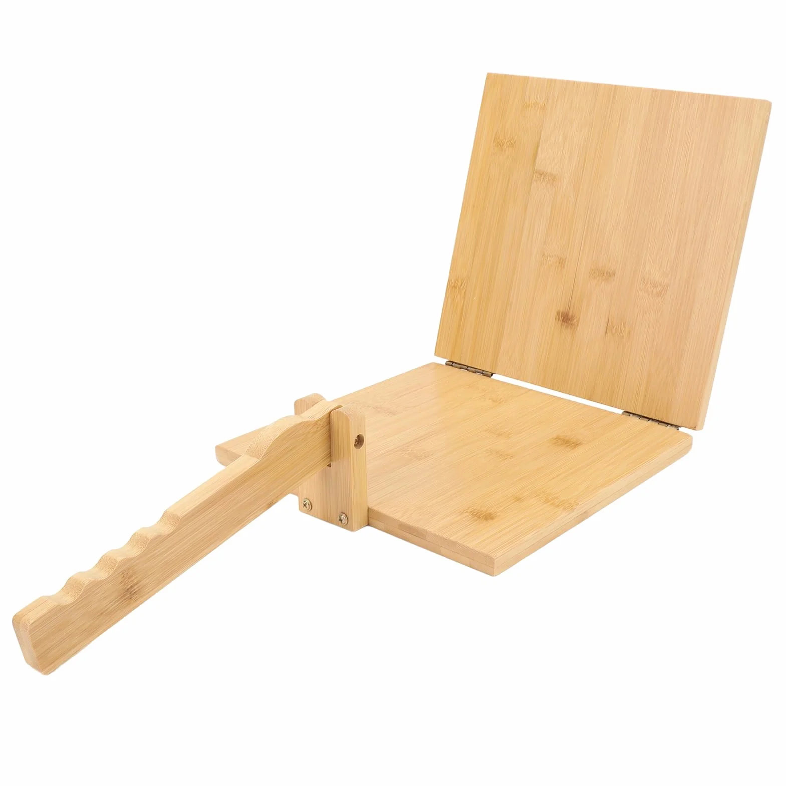 Tortilla-Pressmaschine aus Holz mit Nudelholz und Pergamentpapier, Ideal für die Küche zu Hause