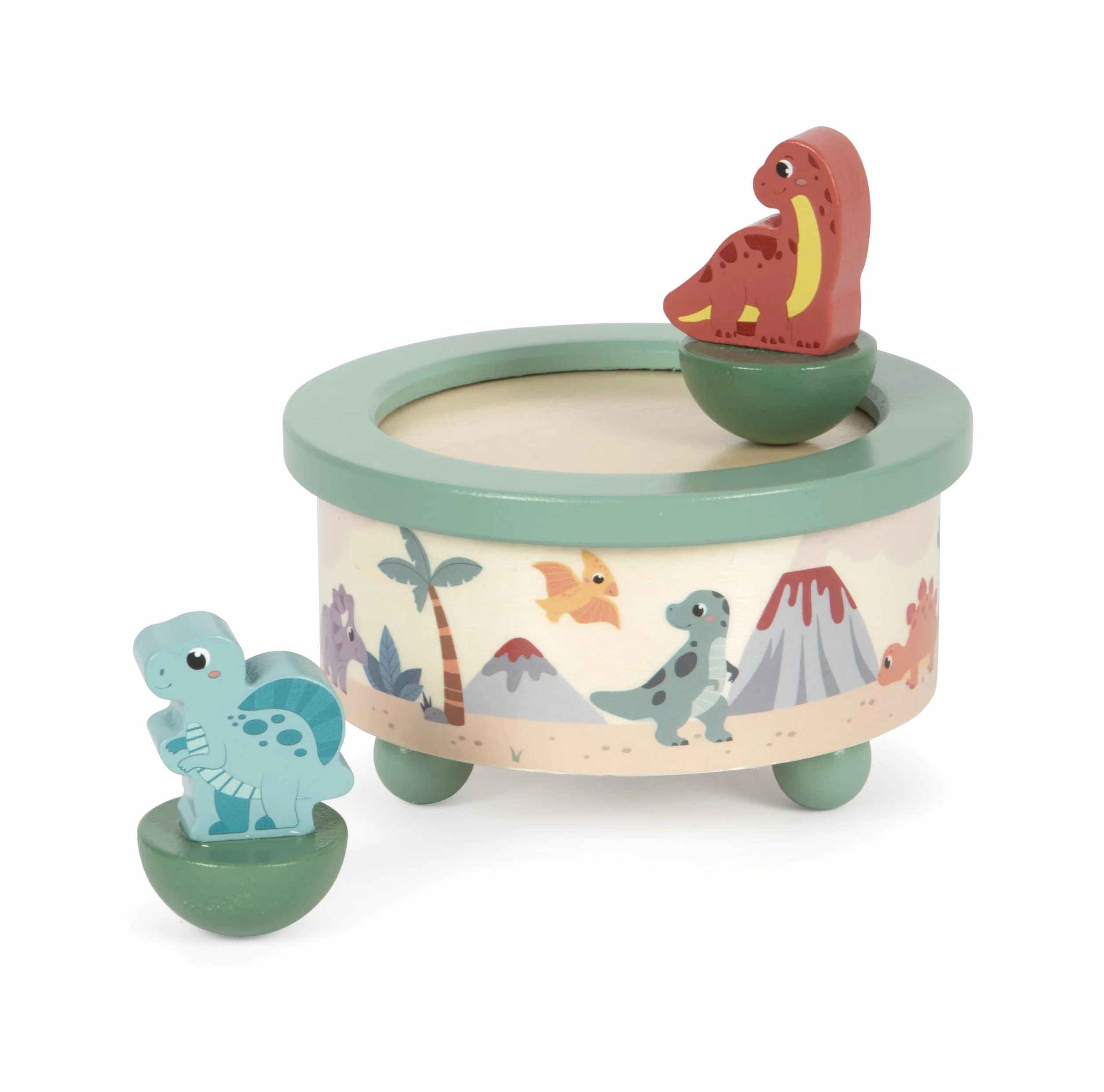 small Foot Spieluhr „Dino“, Klassische Spieldose aus FSC 100%-zertifiziertem Holz, für Kinder ab 3 Jahren, 12628