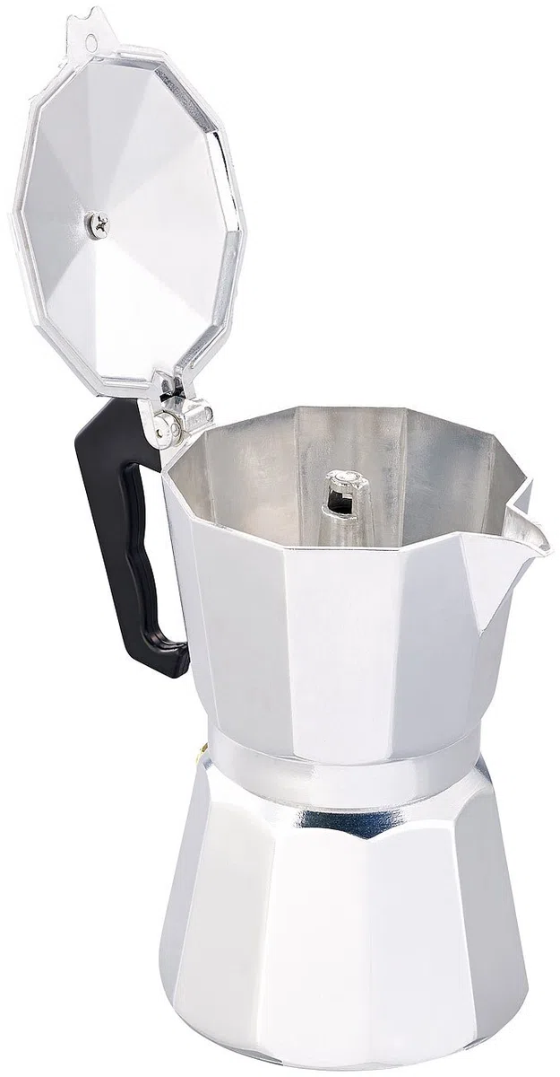 Espressokanne: Espressokocher für 6 Tassen; für Induktions-Herde geeignet; 300 ml (Espressomaschinen, Espressokanne Induktion, Mokka)