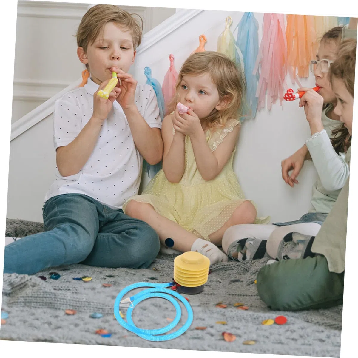 Toddmomy 5 Stück Fünfteilige Tragbare Fußpumpe für Luftmatratzen Ballons Poolspielzeug und Sportgeräte Schnelles Aufpumpen Vielseitig Einsetzbar Langlebig Einfache Luftablassung Teiliges