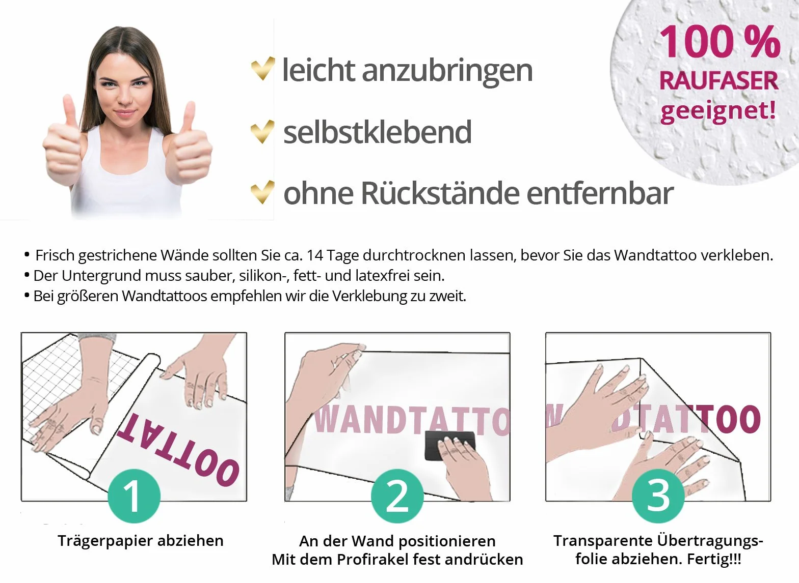Grandora Wandtattoo Topfgucker 5 Vögel I schwarz 70 x 33 cm I Küche Spruch Zitat Aufkleber selbstklebend Wandaufkleber Wandsticker W862