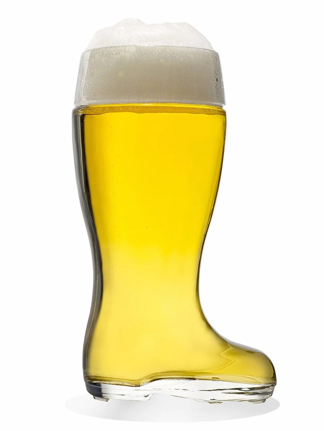 STÖLZLE LAUSITZ Bierstiefel 1 Liter I formschöne Biergläser I spülmaschinenfest I edles bleifreies Kristallglas I sehr bruchresistent I hochwertige Gläser I Stiefel-Glas groß