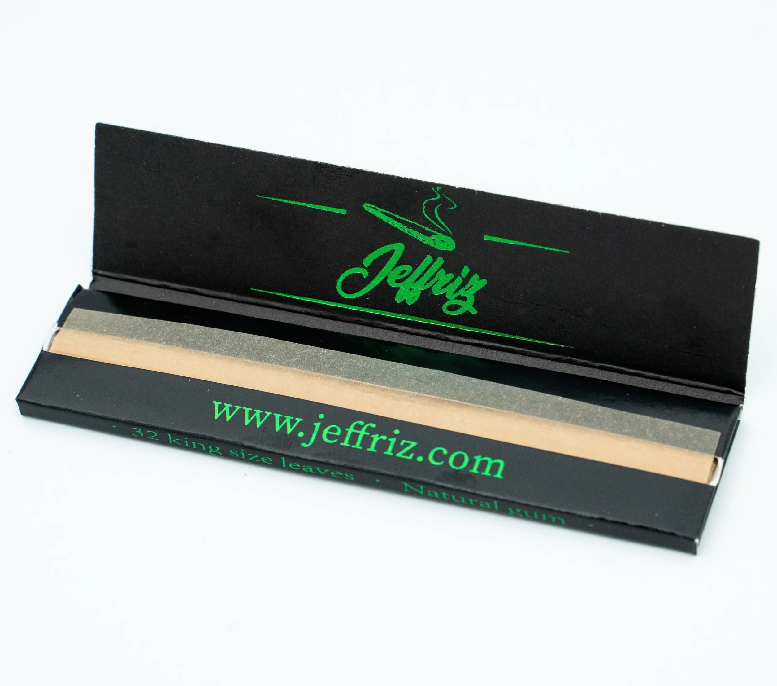 Longpapers King Size Slim Ungebleicht | Jeffriz Zigarettenpapier | Longpapes Ultra Dünne Blättchen, Langsame Verbrennung | 50 Heftchen mit je 32 Papers | Naturgummi Klebestreifen