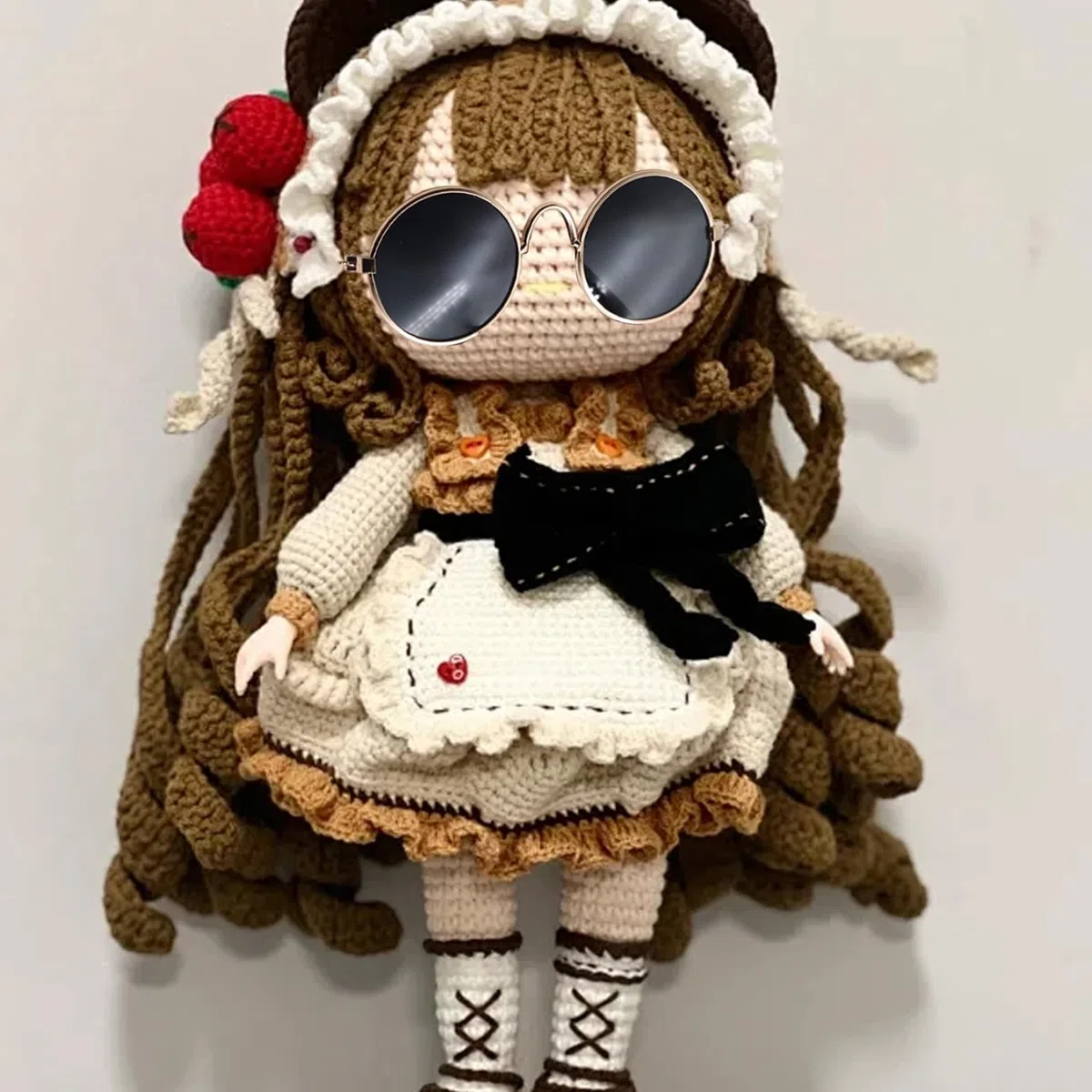 5 Paar Puppenbrillen, klassische Retro-Metall-Mini-Spielzeugbrillen, DIY dekorative Mini-Sonnenbrillen für Puppen, Bastelarbeiten, Cosplay, Foto-Requisiten, Partygeschenke