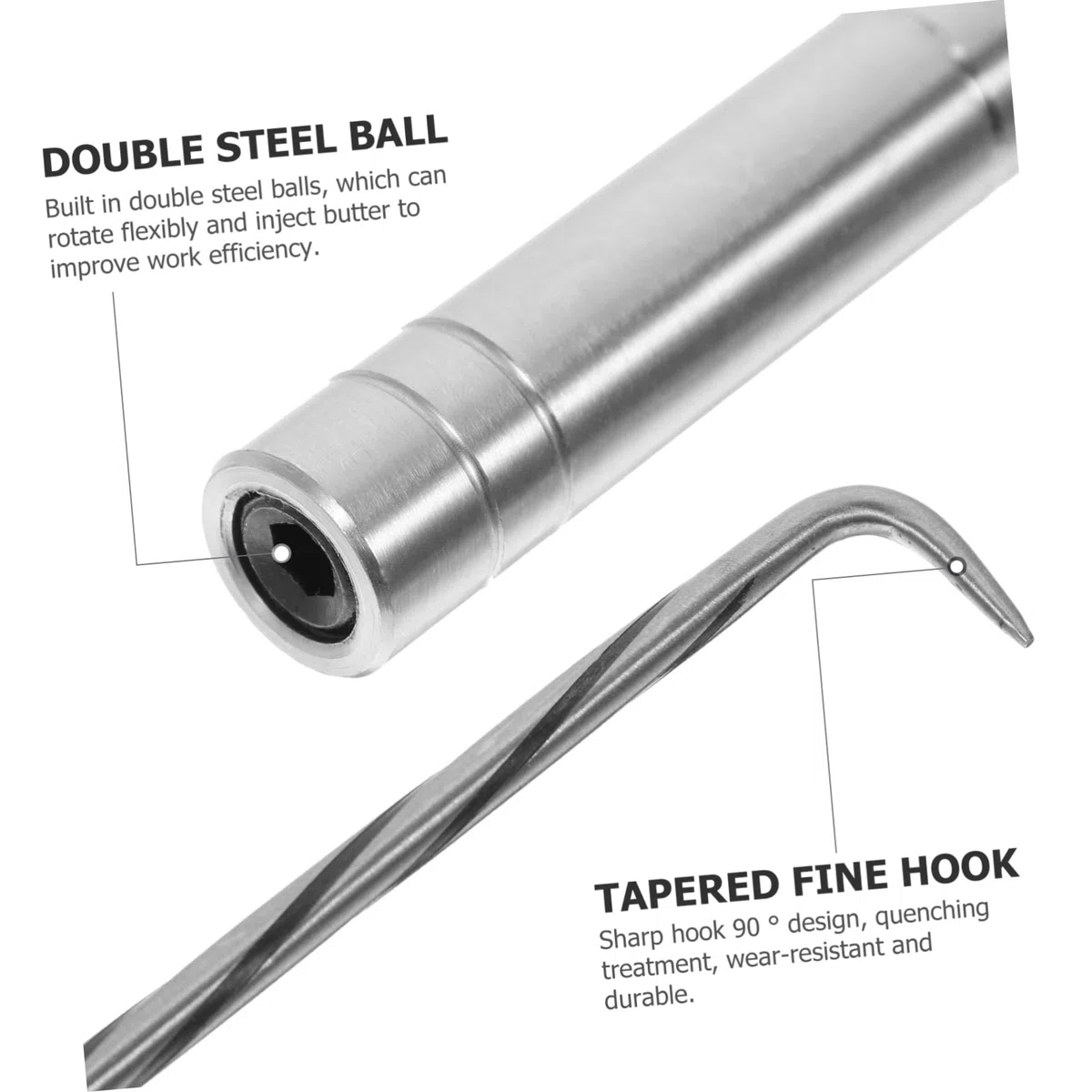 NOLITOY Bewehrungsbindewerkzeug mit Konischem Dünnem Haken und 20mm Dickem Griff aus Kernstahl 90-grad Design für Flexibles Verdrehen und Komfortables Halten Beim Binden