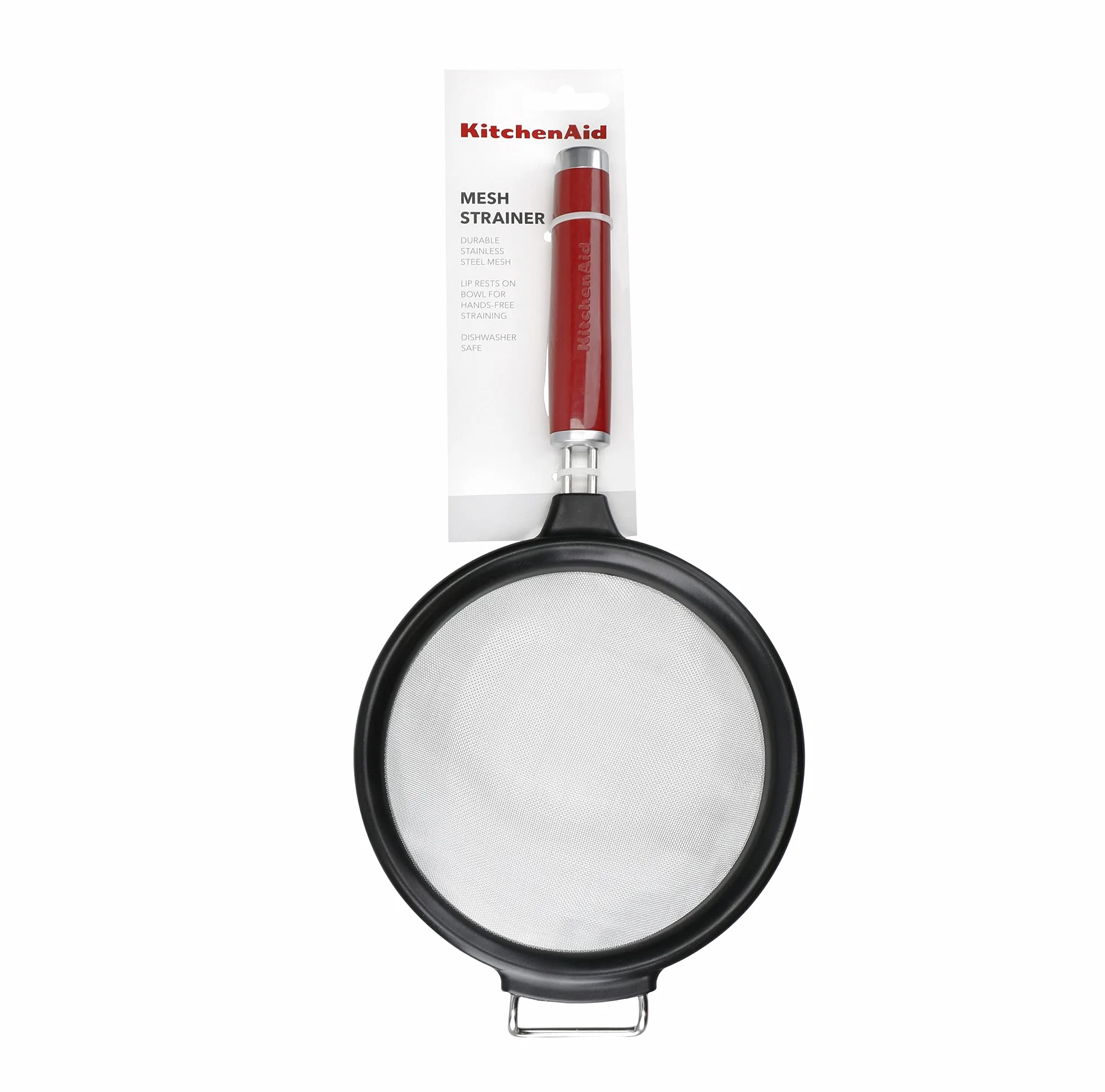 KitchenAid Küchensieb, feinmaschiger Sieb aus Edelstahl – Empire Rot