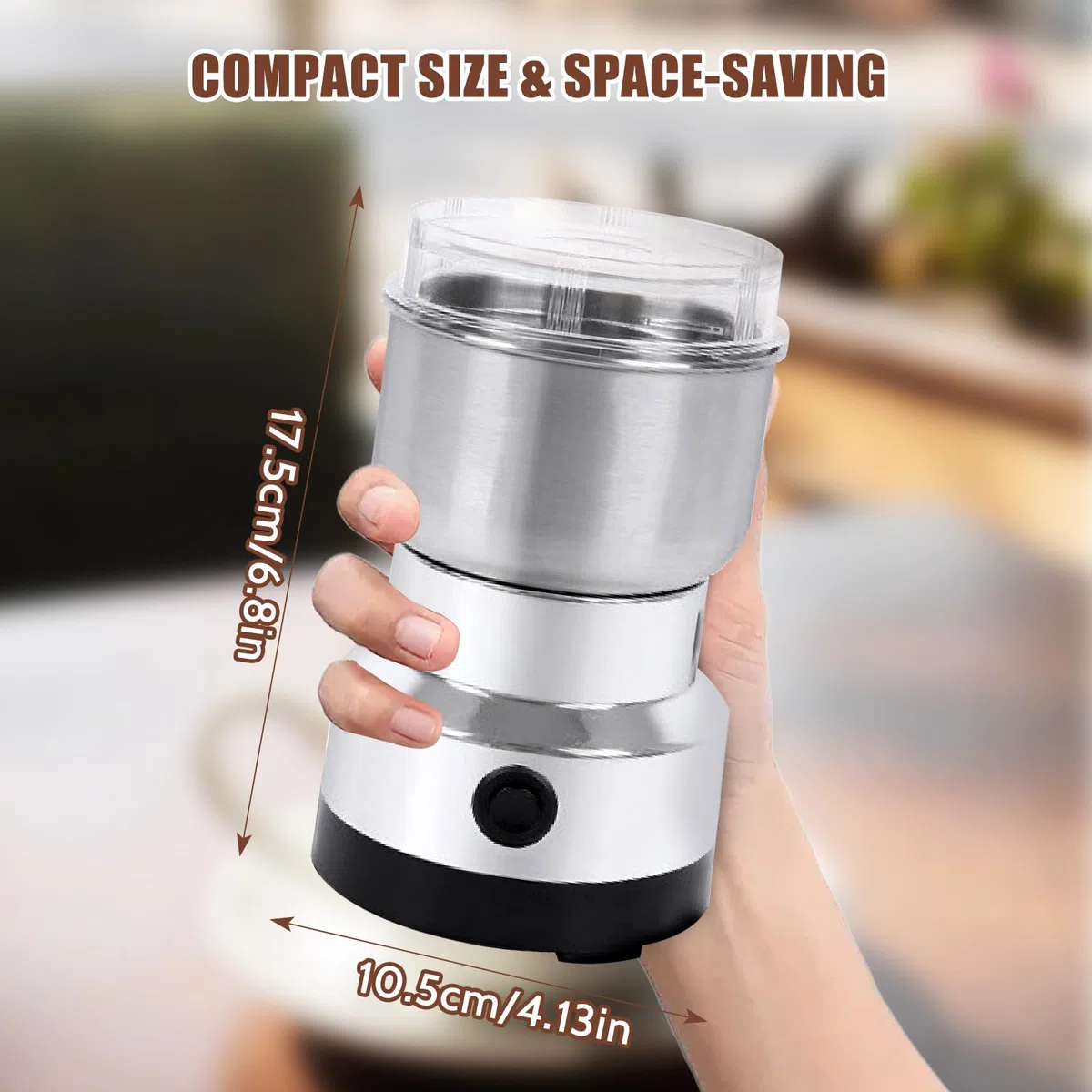 Elektrische Getreidemühle Gewürz Superfine Mühle Smash Maschine Elektrische Mühle Mini Mühle Trichter Küchenmaschine für Getreidenüsse Würzen Kaffeebohnen Getreide Reis 300g