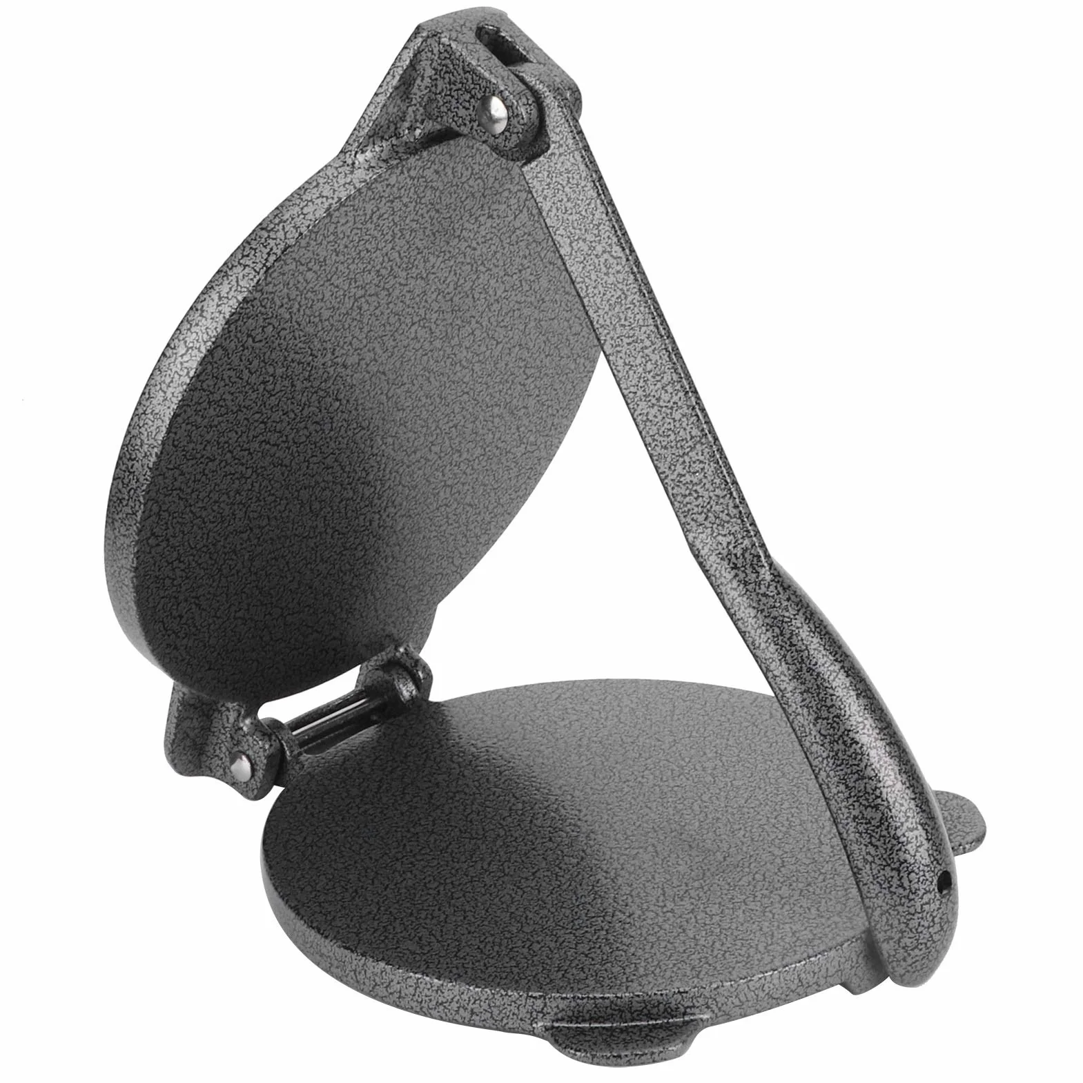 Tortilla Presse 6.5in aus Gusseisen, Taco Presse Roti Maker, Tortilla-Presse, Robuste Gusseisen-Tortilladora-Presse, Vorgewürzte Tortilla Maker für hausgemachte Tortillas, Grau