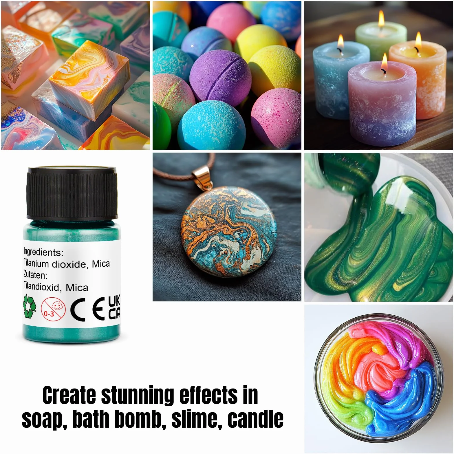 Roizefar Epoxidharz Farbe Mica Pulver, 32 Farbe*5g Perlglanz Epoxidharz Pigment metallischer Pulver für Seifenfarbe, Schmuckherstellung, Nagellack, Epoxidharz, Kerzenherstellung, Badebomben, Schleim