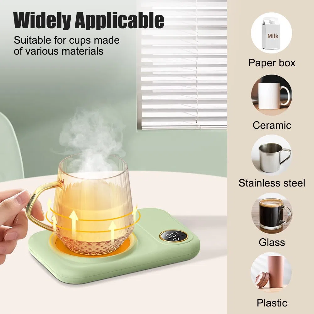 Kaffeetassenwärmer, 3 Temperatureinstellungen, Tassenwärmer, USB Kaffeewärmer, Untersetzer mit Automatischer Abschaltung zum Erwärmen von Kaffee, Milch und Tee