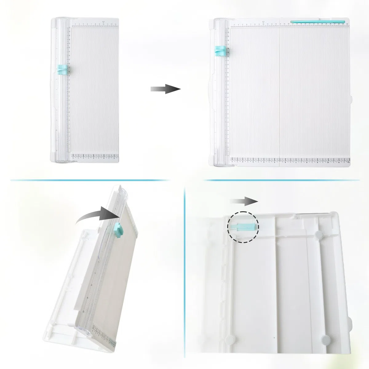 MIYUANGKJ Papierschneider mit Falzbrett 35 x 36 cm Papierfalzmaschine Papierschneidegerät Papierschneider Schneidemaschine 2-in-1 für Scrapbooking Karten Basteln und Basteln