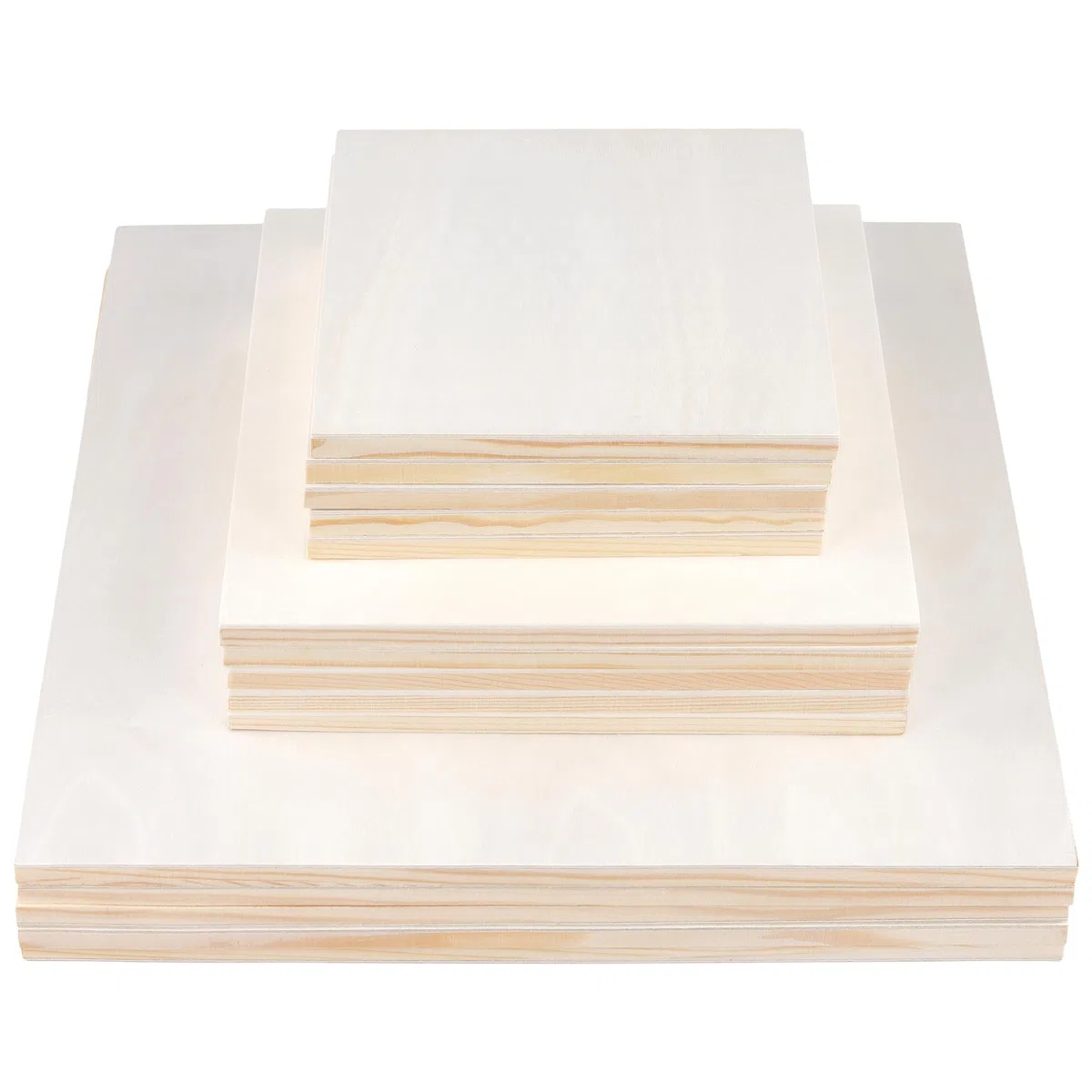 15 Stück Holz Leinwand Quadratisch Set, 15x15cm 20x20cm 30x30cm Malplatte Leinwand Holzplatte zum Bemalen, Malgrund Holz Leinwandbrett für Malerei, Bastelprojekte, Kunsthandwerk