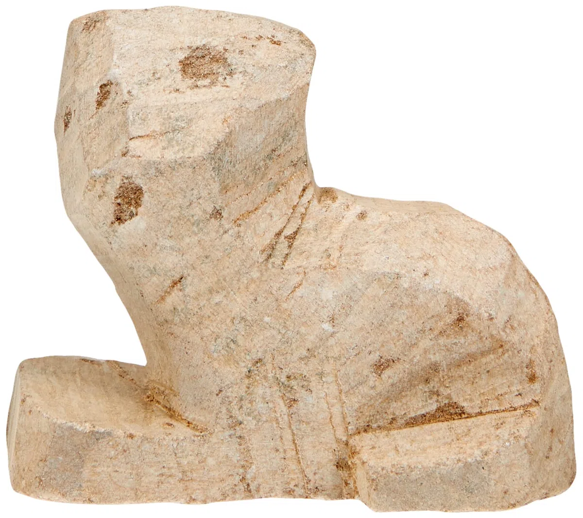 Honsell 79429 - Speckstein Rohling Katze liegend, vorgefertigte Figur aus Speckstein, ca. 10 cm groß, zum Bearbeiten mit Raspel und Feile, ideal auch für Kinder, Bunt (Packung mit 2)