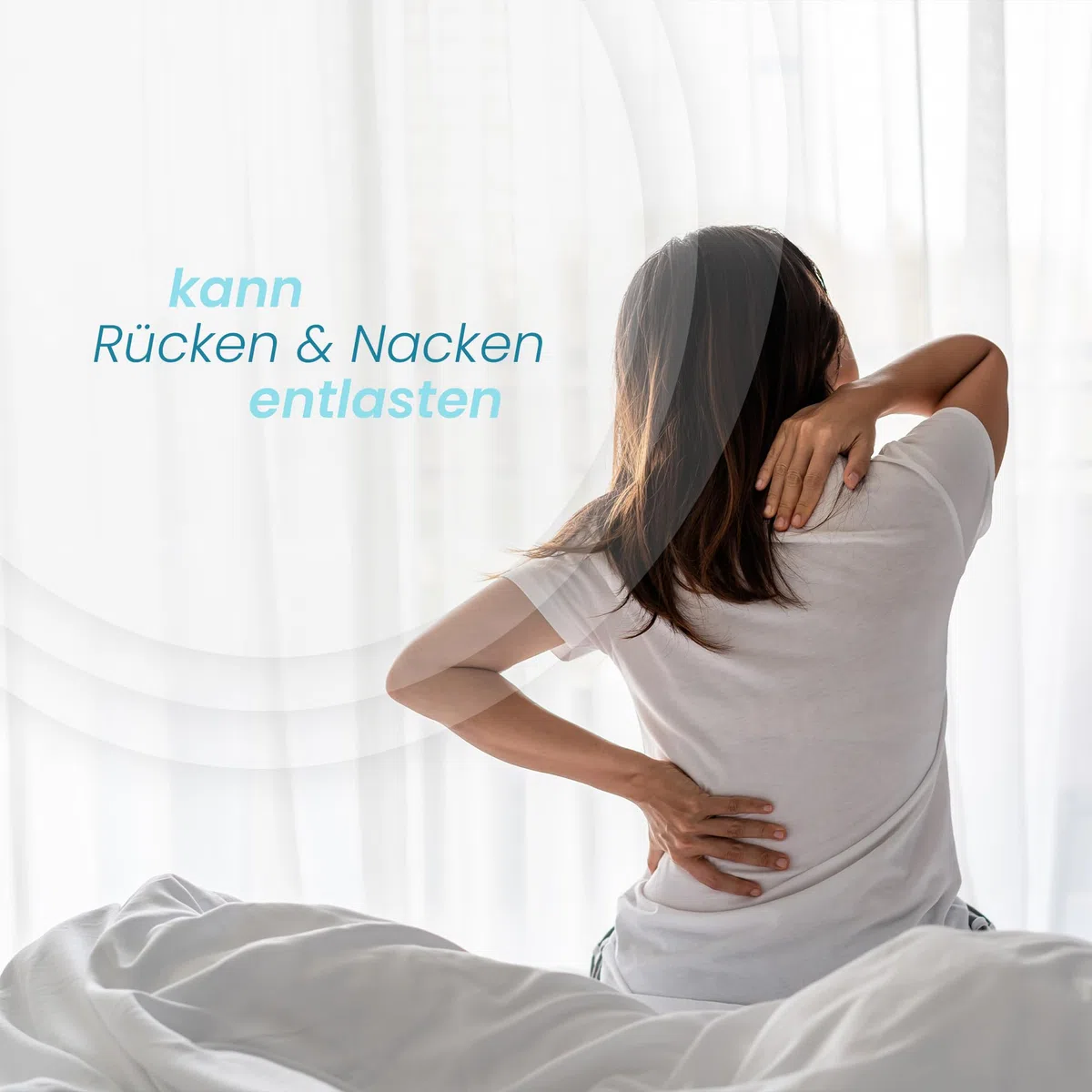 Bestlivings Memory Foam Nackenkissen (Nackenrolle / 40 cm x Ø15 cm) Viscoelastische Kopfkissen - Silver Protect Bezug antimikrobiell abnehmbar - Öko-Tex