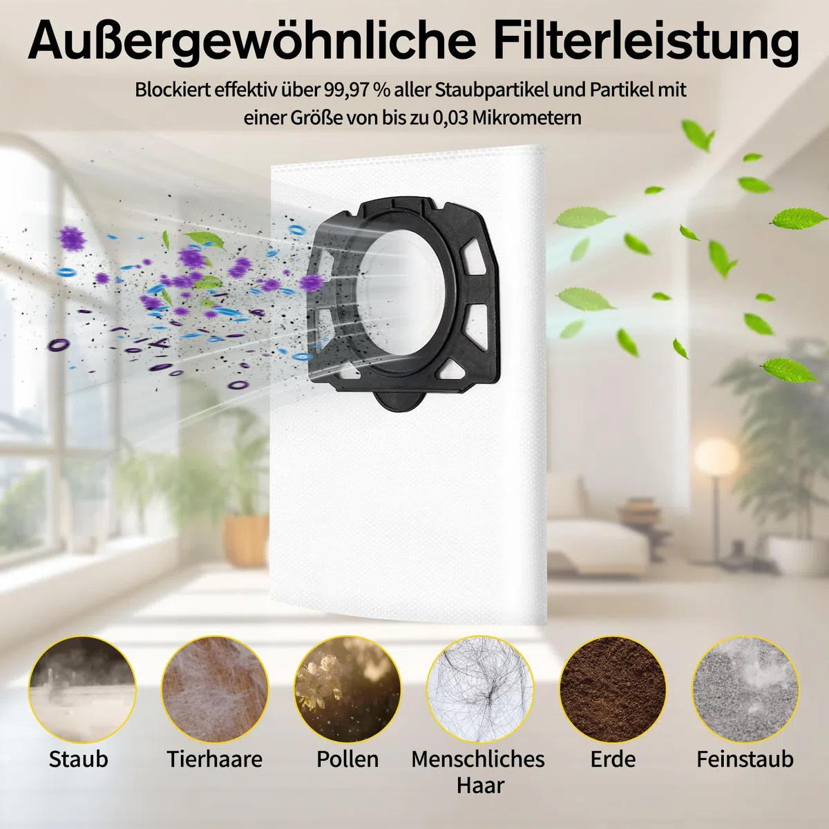 10 Stück KFI 357 Staubsaugerbeutel für Kärcher WD3 WD2/ KWD1 KWD2 KWD3/WD3.200-WD3.800M SE4001 SE4002Nass-/Für Nass- und Trockenbetrieb Staubsaugerbeutel,Ersetzt für Kärcher 2.863-314.0