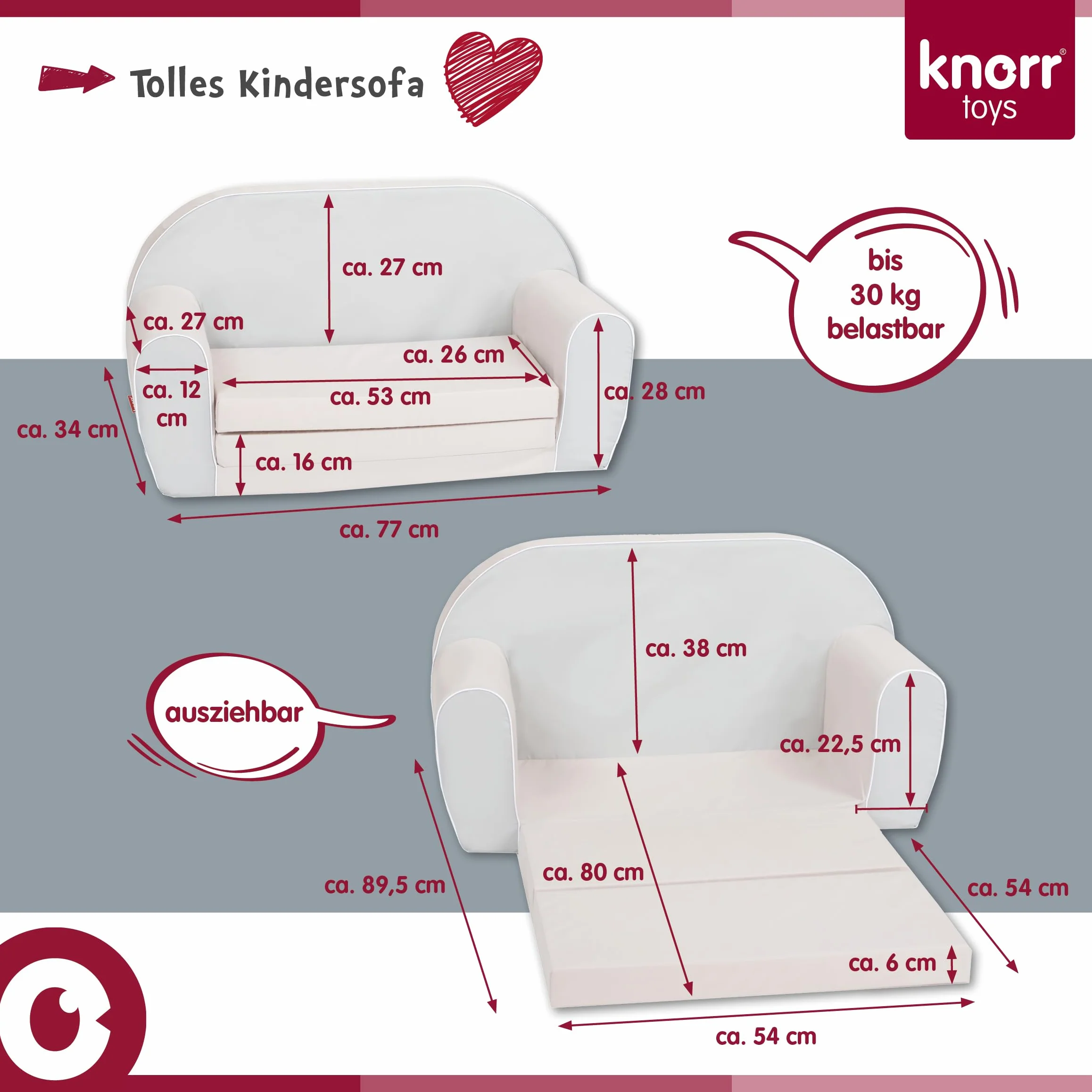 Knorrtoys 75003 - Kindersofa - Dino