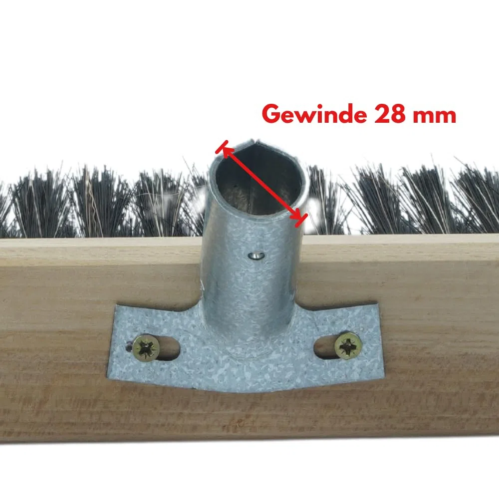 Saalbesen Besen ohne Stiel Ideal als Zimmerbesen Holzbesen Kehrbesen Werkstattbesen Hallenbesen Industriebesen Hausbese Terassenbesen Haarbesen mit Metallhalterung (60 cm ohne Stiel)