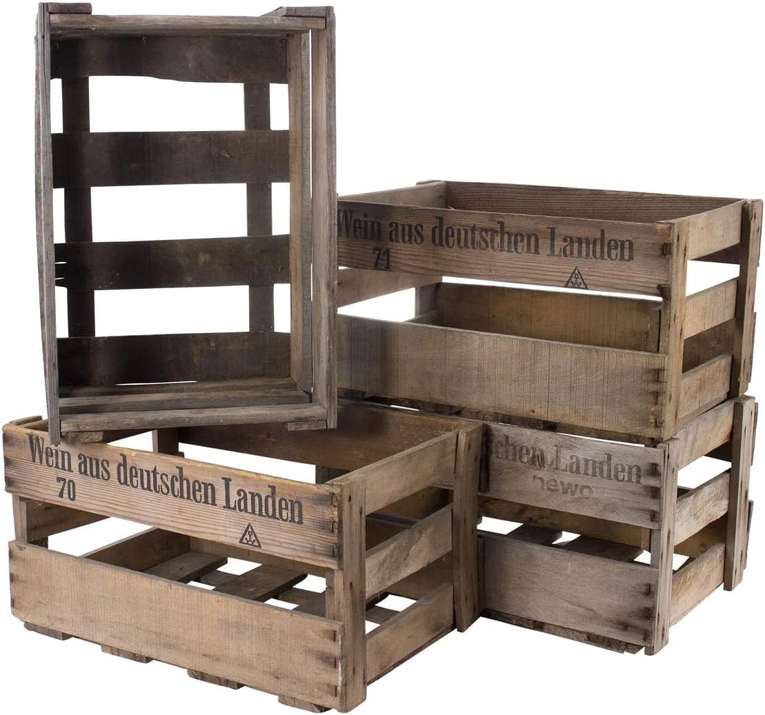 Holz Vintage - Authentische Deko Holzkiste 46 x 30,5 x 24 cm