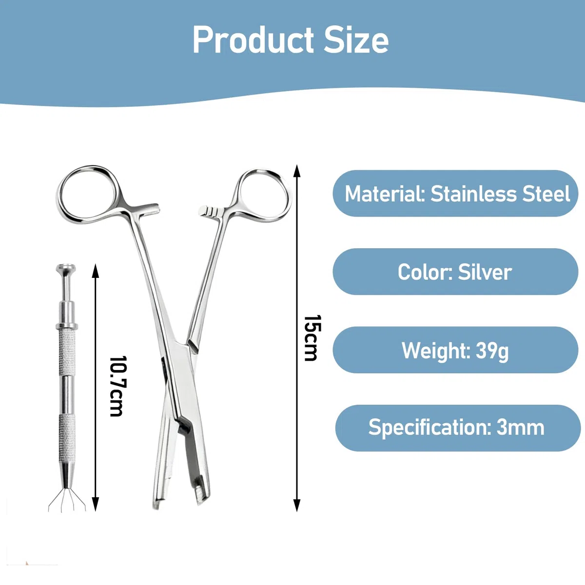 1 Stück Piercing Zange Für Kugeln Piercing Kugel Aufdreher Piercingzange Für Kugel Zum Drehen Piecing Öffner Piecing Werkzeug Klemme 3 mm Für Kugeln Und Körperteile Mit 1 Greifer Perforierwerkzeuge
