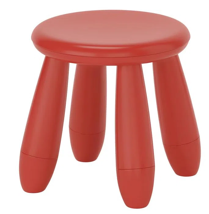 Generisch Mammut Kinderhocker, drinnen/draußen/rot