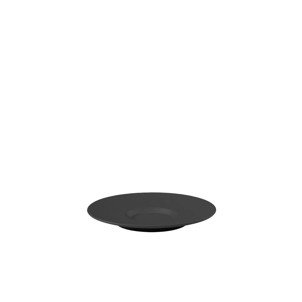 Villeroy und Boch Manufacture Rock Milchkaffee-Untertasse, 17,3 cm, Premium Porzellan, Schwarz