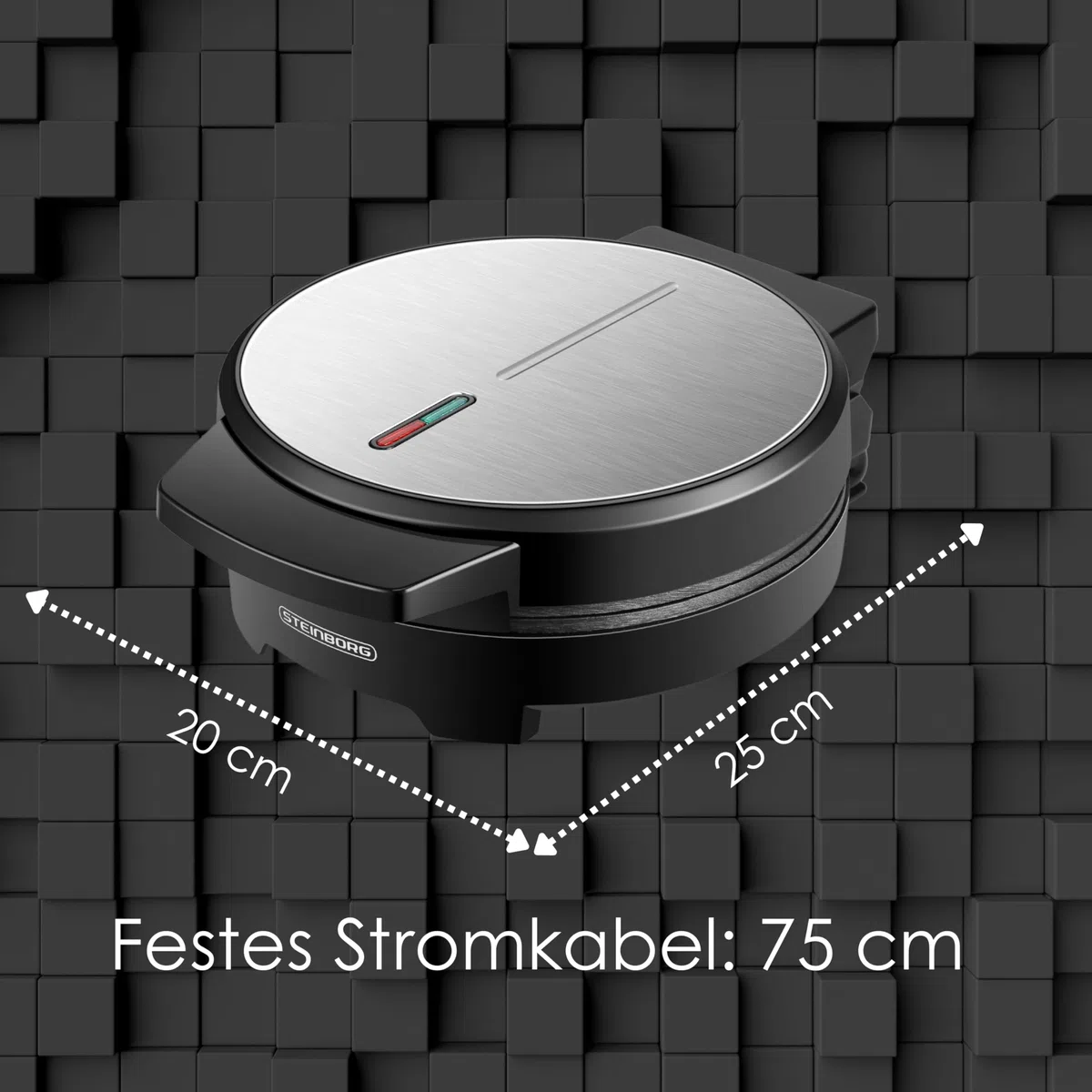 Waffeleisen | 1000 Watt | Waffelautomat für Herzwaffeln | Wafflemaker | Paninigrill | Waffeltoaster | Waffle Maker | Elektrogrill | Cool-Touch-Technologie | Antihaftbeschichtung |