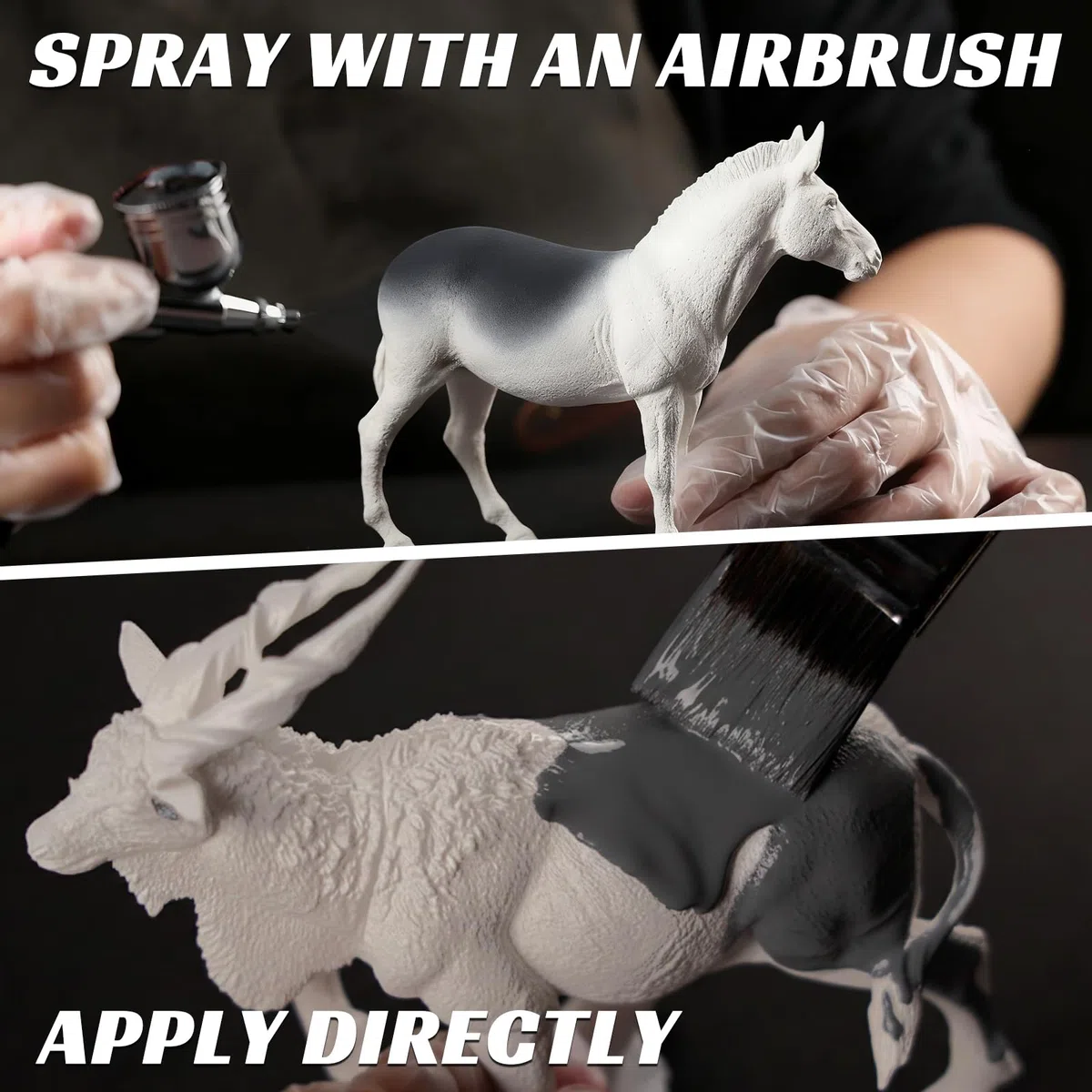 HOMY ARTY Airbrush Primer - Grau Acrylgrundierung für Airbrush, 250 ml schnelltrocknende, matte Grundierung, für Airbrush Farbe mit ausgezeichneter Haftung auf Kunststoffmodellen, Metall, Leinwand