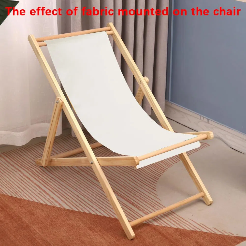 GORGECRAFT 2 Stück Ersatz Segeltuch Für Strand Sling Sessel Weiß Ersatz Stoff Für Klappbare Liegestühle Für Den Außenbereich 120 x 43cm Stoff Für Liegestühle Zum Sonnenbaden Garten Innenhof Strand En