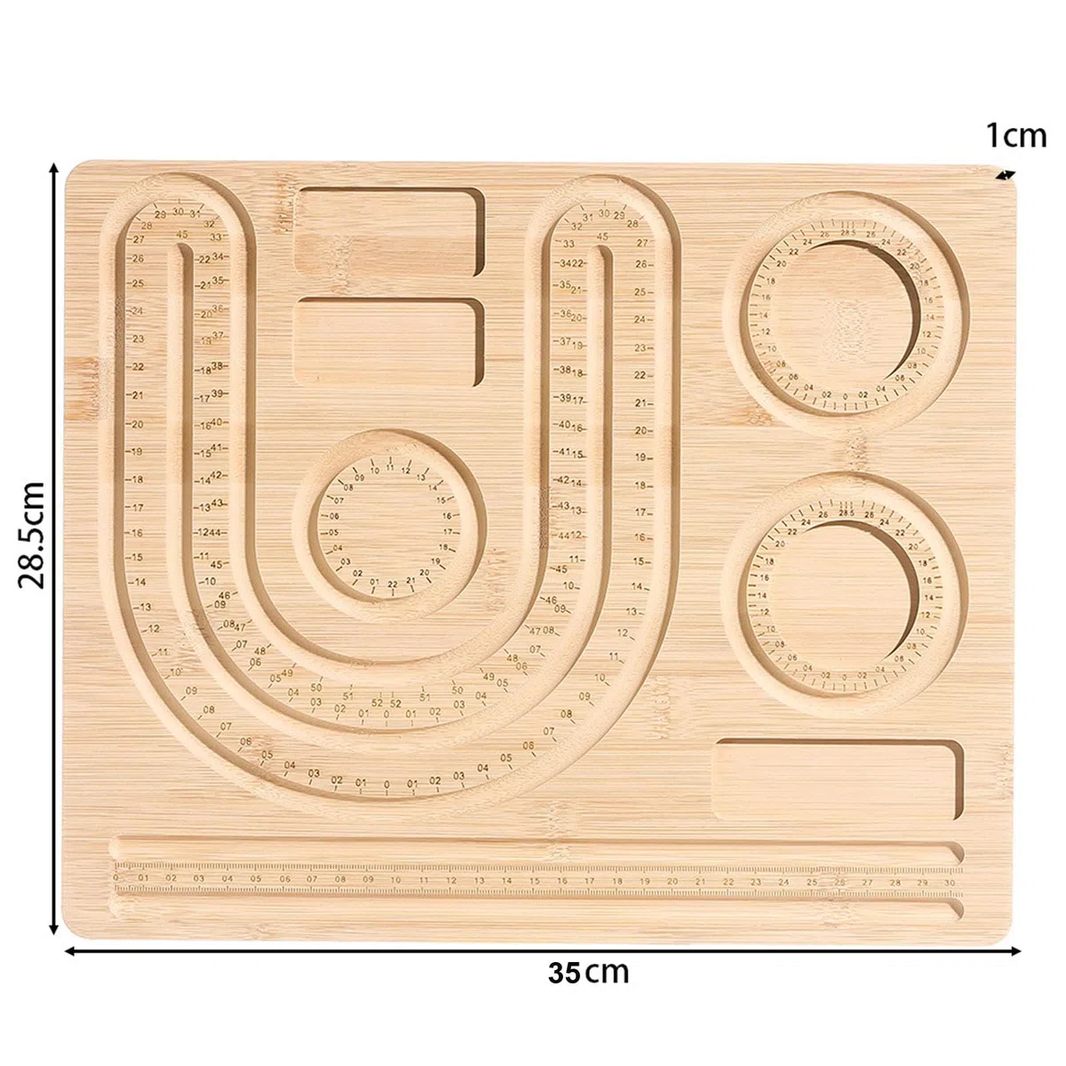 Perlen Tablett Aus Holz 35x28cm Holzperlen Brett Perlentablett Perlenherstellungszubehör Schmuck-Messbrett für Armbänder Halskette Perlen Armbandherstellung