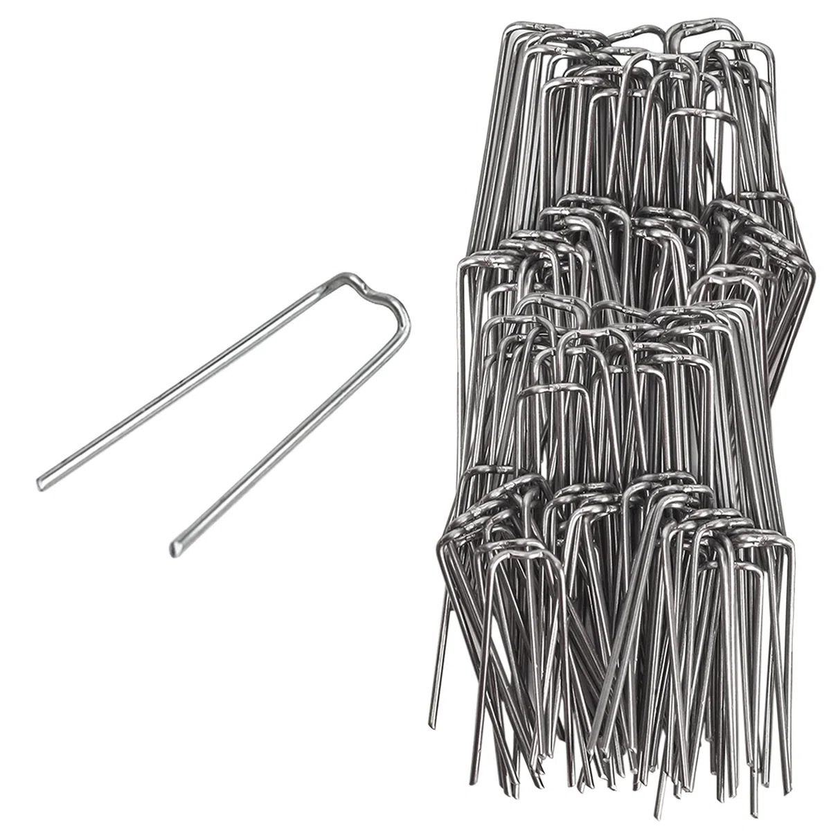 Inter Flowers GmbH Patenthaften im Set - Verschiedene Größen - Krampen Kranznadeln Haften Steckklammern Patenthafte für Kränze Römerhaften für den Garten (17 x 50 mm 60 Stück)