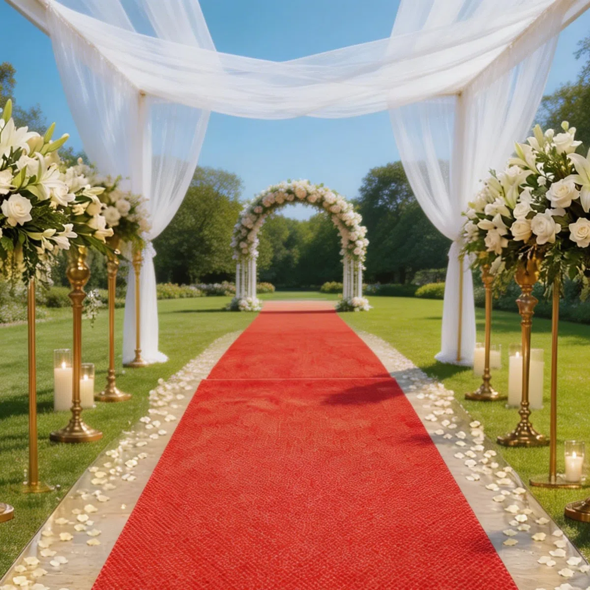Roter Teppich, Läufer Eventteppich Hochzeitsteppich 1 x 5m Lang VIP Event Rot Teppich, Rutschfester Red Carpet Empfangsteppich für Hochzeit Erntedankfest Outdoor Zubehör