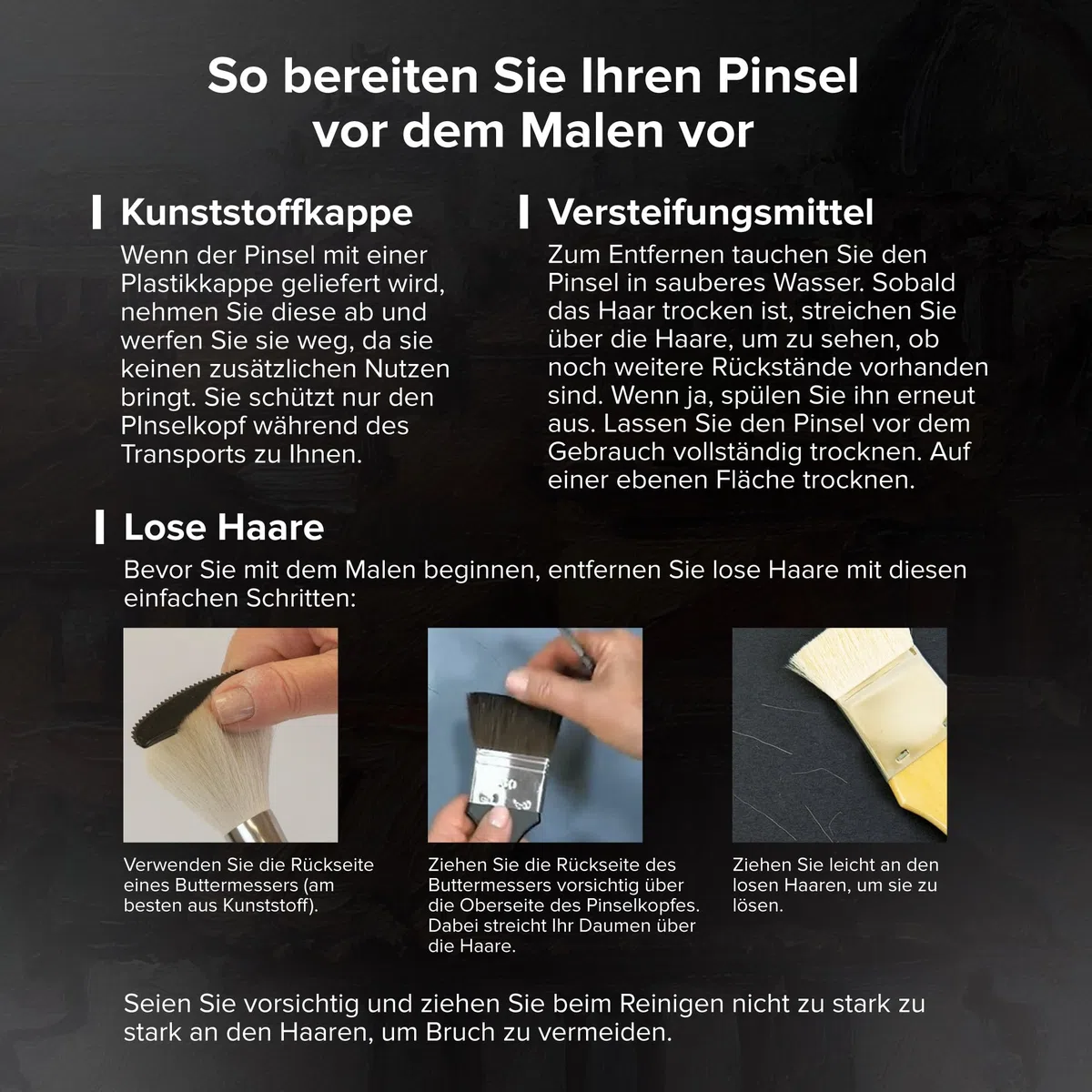 Silver Brush Pinsel mit rundem, kurzem Griff, Mischung aus Eichhörnchen- und synthetischen Haaren, schwarz, Größe 6