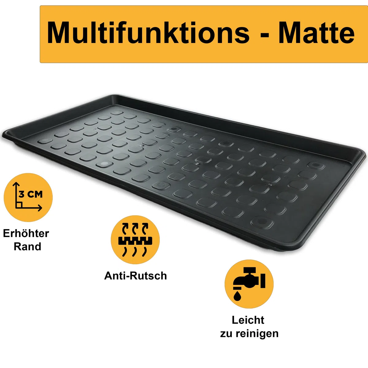 2 STK. | XXL Schuhabtropfschale 76x38x3 cm | Schuhmatte Ablage Schuhablage mit erhöhtem Rand Set Abtropfschale große Schuhunterlage Napfunterlage