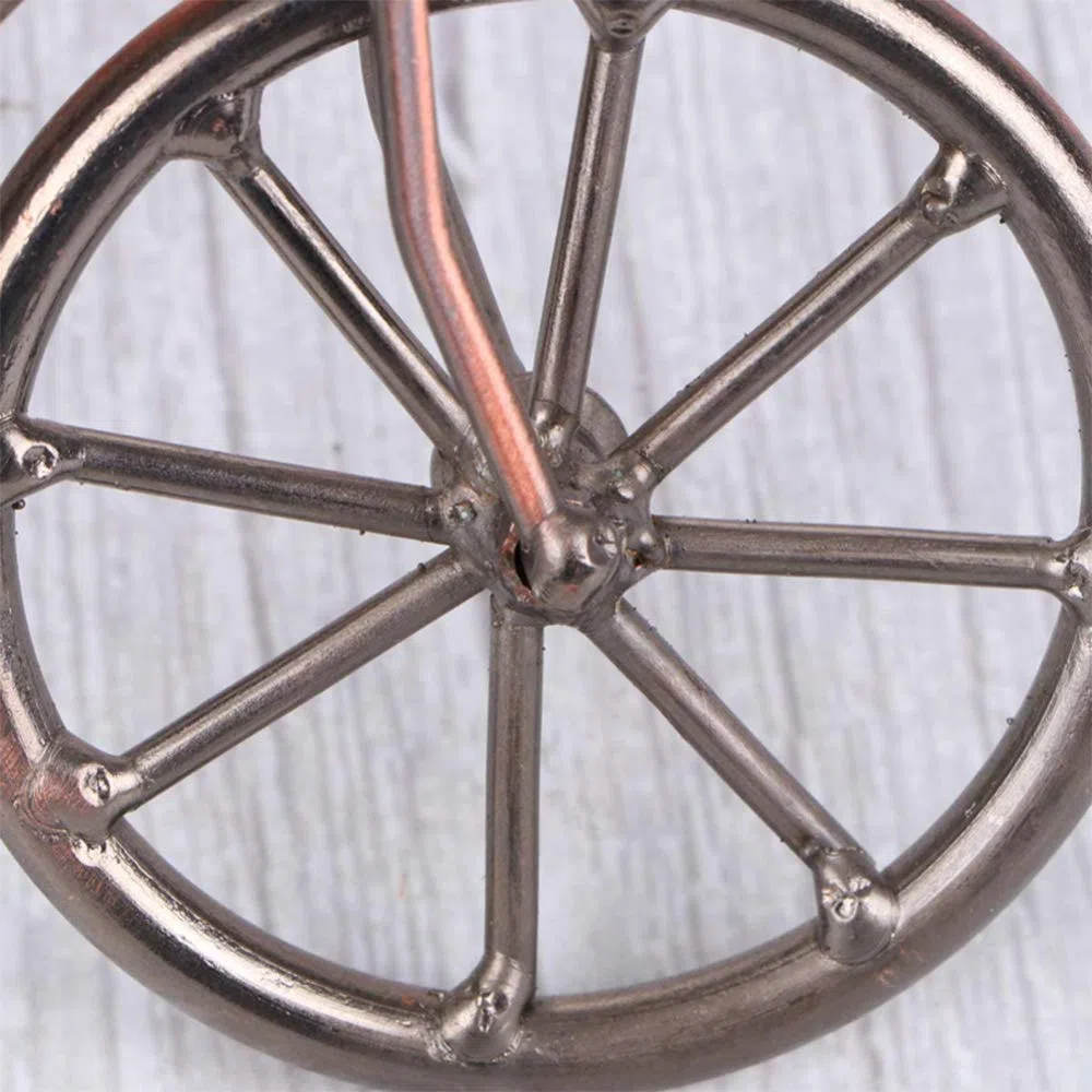 Schmiedeeisen Fahrraddekoration Modell, Deko Fahrrad klein, Metall Skulptur Retro Classic Handmade Eisen Fahrrad, Metall Art Dekoration Ornamente für Home Office