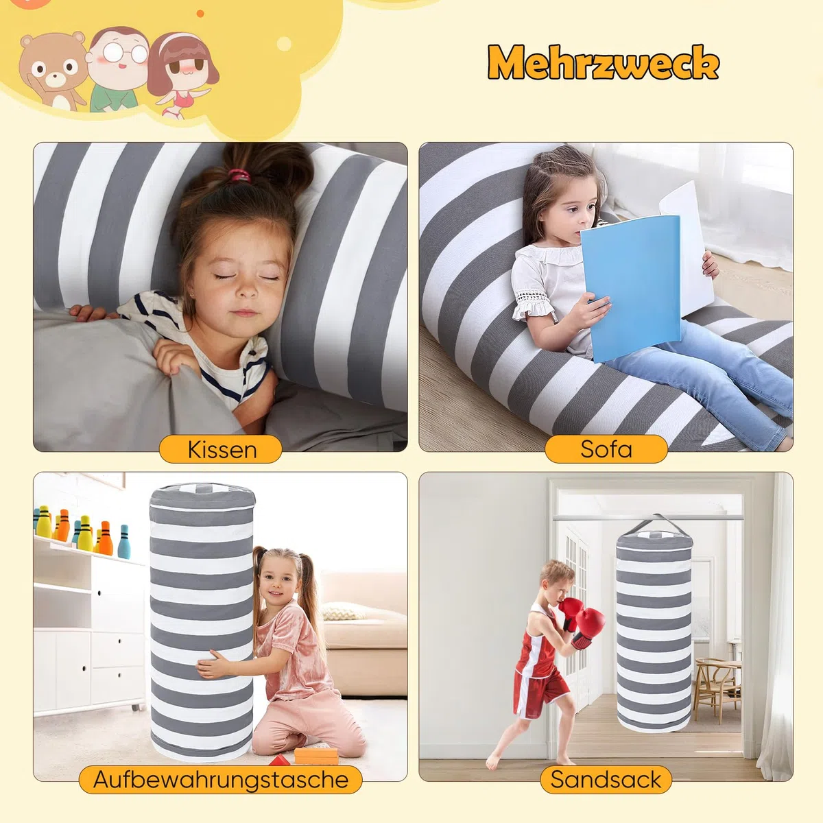 Sitzsack Kuscheltier Stofftieren Aufbewahren für Kinder,200l Sitzsack Bezug mit PlüSchtier FüLlung als StüHle Sofa-Sitz Bodenkissen,fur Kinderzimmer Schlafzimmer