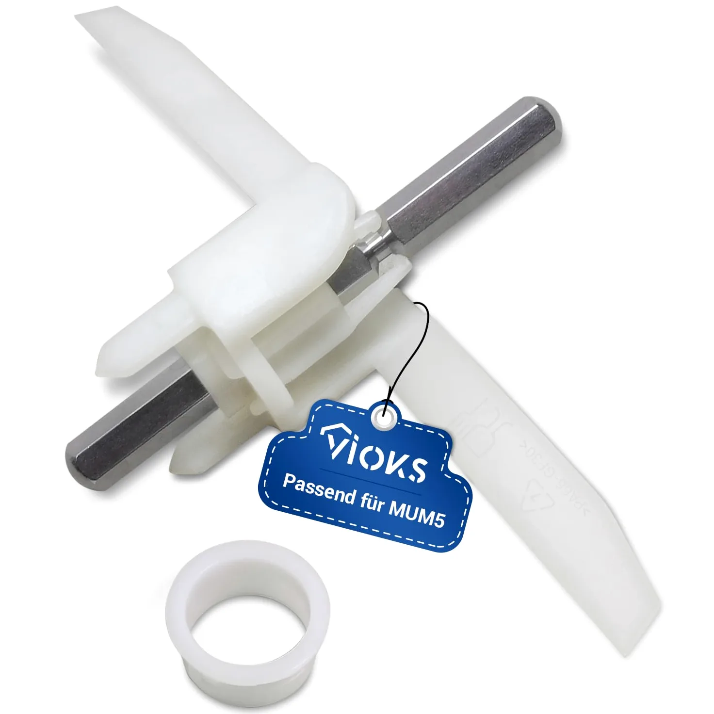VIOKS Mitnehmer mit Ausräumflügel Ersatz für Bosch 00630760 630760 00621923 für Durchlaufschnitzler in Küchenmaschine MUM5 MUMS MUMV MUZ5 MUZ5DS MUZ5VL MUM58L20 & Bosch MUM 5 Zubehörteile