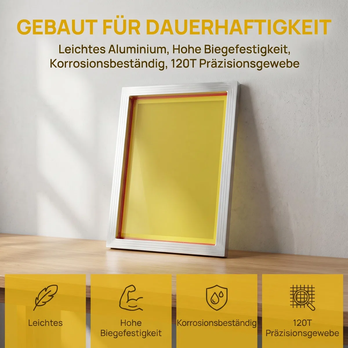 Sharplace Siebdruckrahmen Silk Print Mesh, Siebdruckrahmen Aluminium, 31x43cm 120T Polyester Sieb, Siebdruckplatte mit Aluminiumrahmen, Siebrahmen Siebdruckpresse für Stoffen, Papier, Kopierpapier