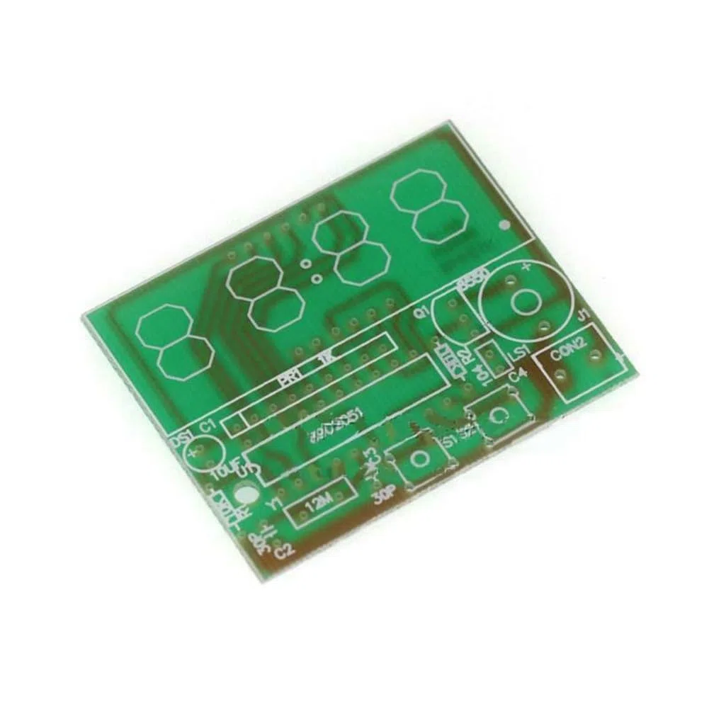 AT89C2051 4-Bit Digital Elektronische Uhr DIY Löten Kit, 0,56 Zoll rote LED-Anzeige, FR-4 PCB Übungsbrett für Fähigkeitstraining