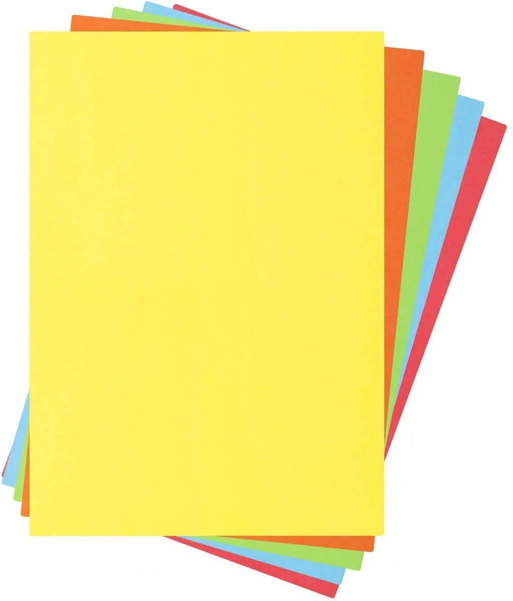 Hochwertiges farbiges A4-Papier, 80 g/m² (210 x 297 mm), Drucker, Kopierer, Kartenherstellung, faltbar, Bastelpapier, Ries Blatt (Packung mit 100 Blatt)