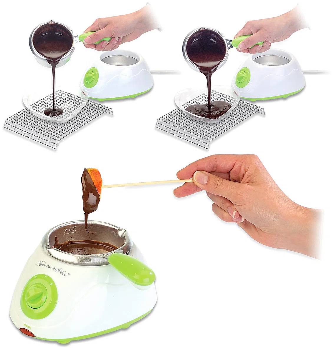 Rosenstein & Söhne Schoko-Fondue: Elektrische Chocolatière, Versandrückläufer (Schokofonduesets, Schoko-Fondue-Gerät, Küche)
