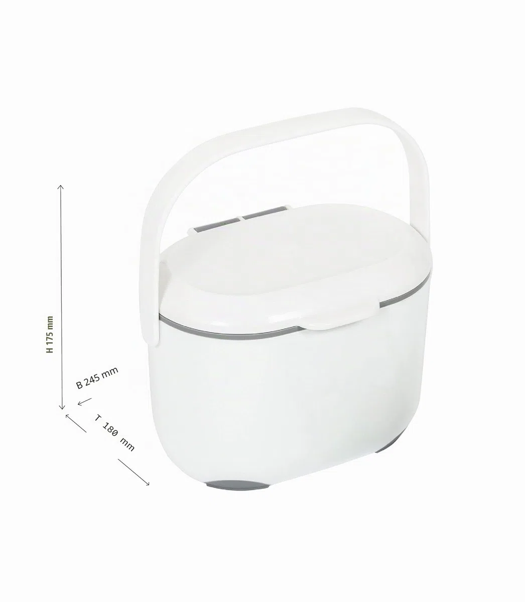 Addis Komposteimer für die Küche, 2,5 l, schwarz / grau, 2.5L