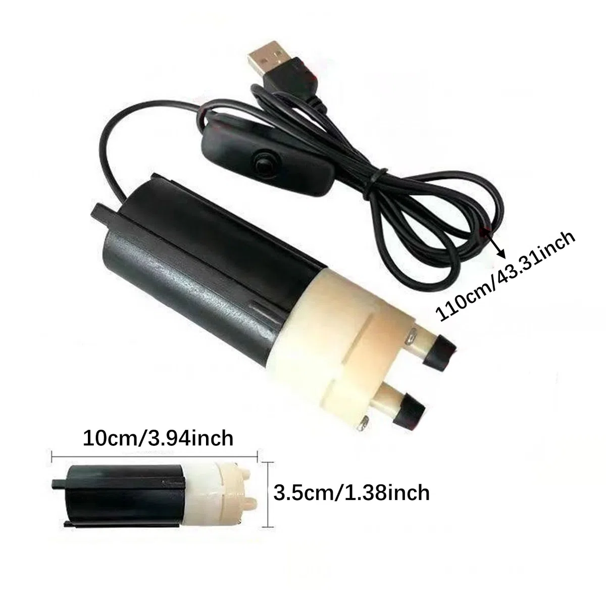 perfk Tragbares Elektrisches Schnaps-Absauggerät - Mini-Weinpumpe-Elektrischer Weinsiphon- mit 1m Silikonschlauch, USB,Transferpumpe-für Hausbrauen, Weinherstellung & Destillieren