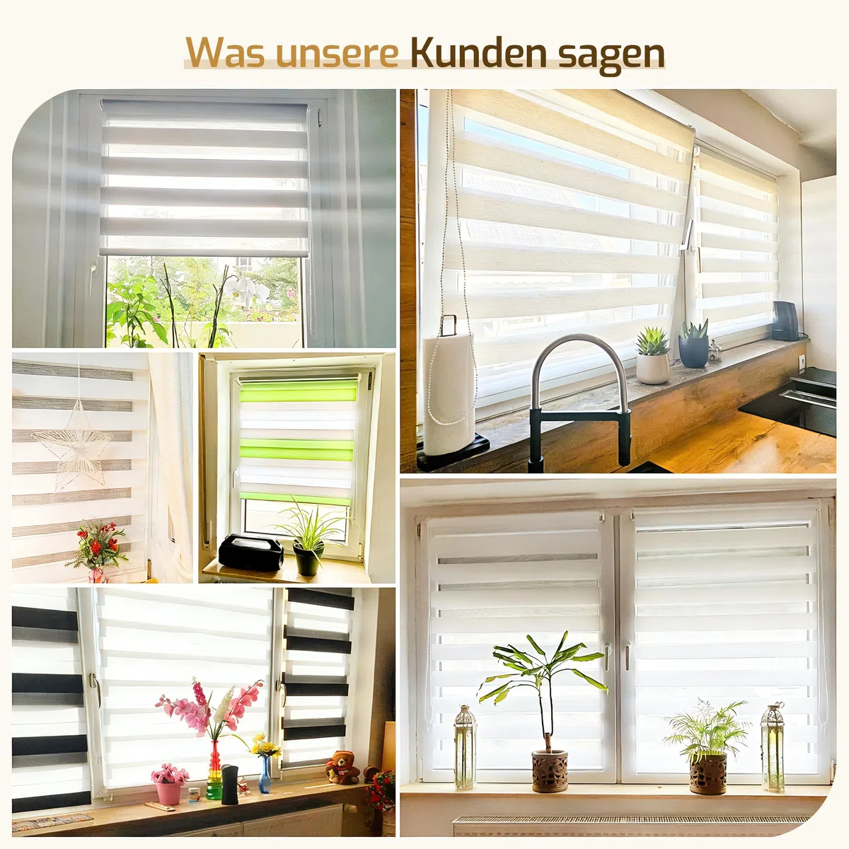 Grandekor Doppelrollo Klemmfix ohne Bohren 85x120cm Stoffbreite 85cm Weiß Fenster Rollos für innen Klemmrollos Duo Rollos für Fenster ohne Bohren mit Bohren Privatschutz UV-Schutz Zebrarollo