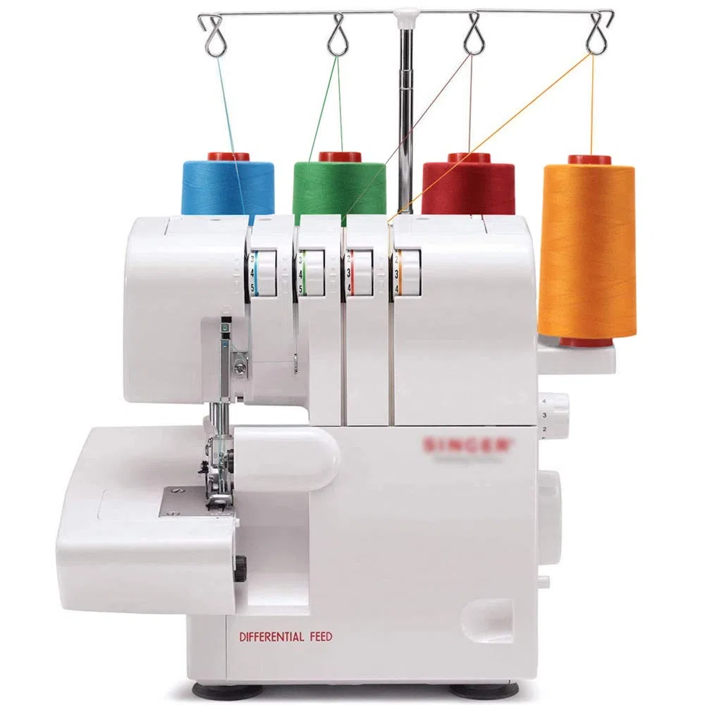 New brothread - 28 Optionen - 4 Große Konen 5000M Allzweck Polyester Nähgarn 40S/2 (Tex27) zum Nähen, Quilten, Patchwork, Serger und Overlock - White