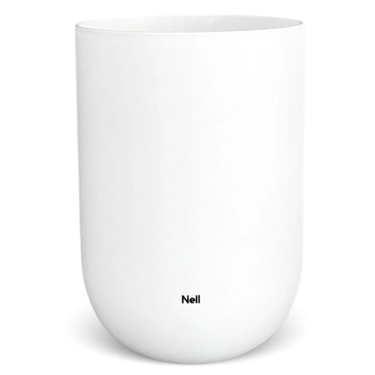Nell Papierkorb 10L | Weiß | Moderner Mülleimer ohne Deckel | Minimalistisches & elegantes Design | ideal fürs Büro, Badezimmer & Wohnzimmer