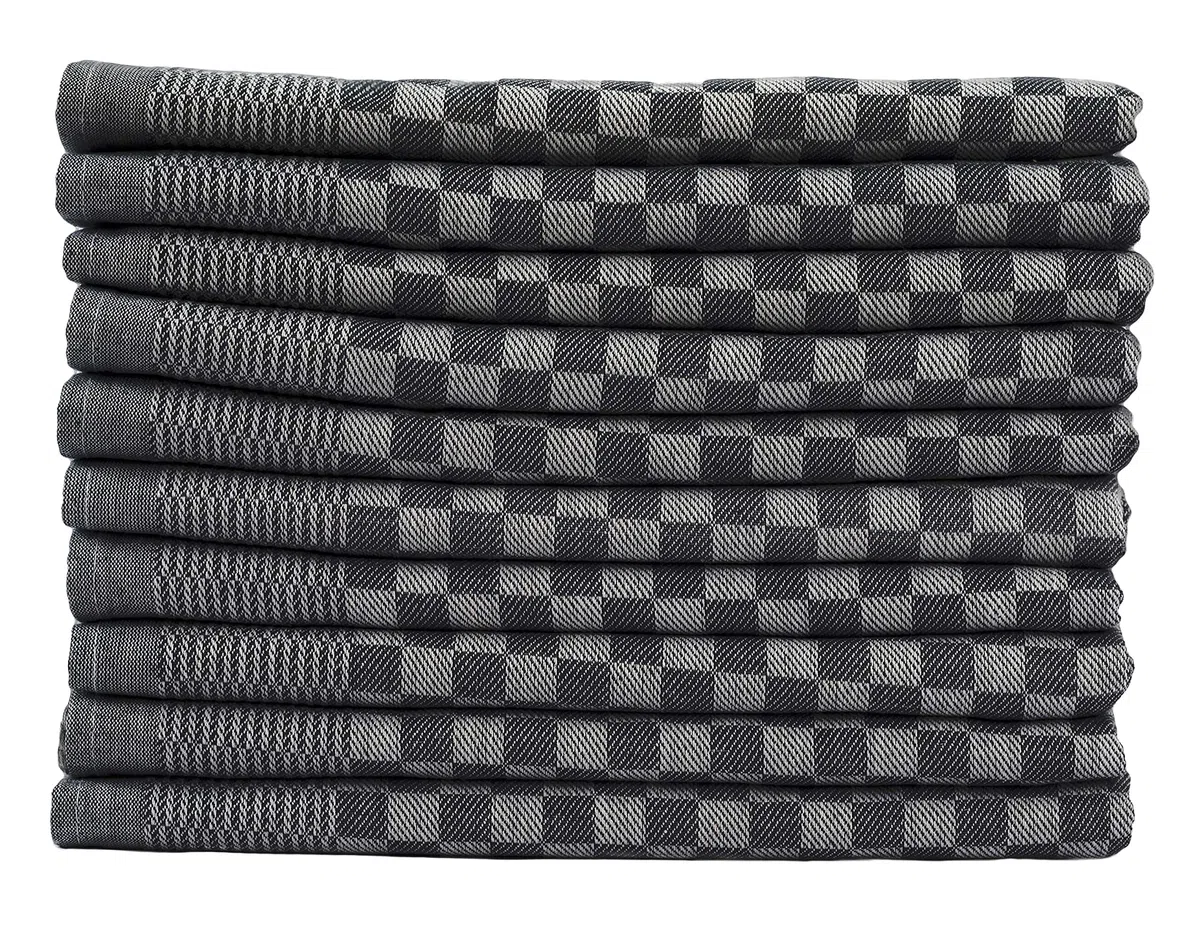 10er Pack Grubentücher 50x70 cm schwarz Küchentücher Geschirrtücher Grubentuch