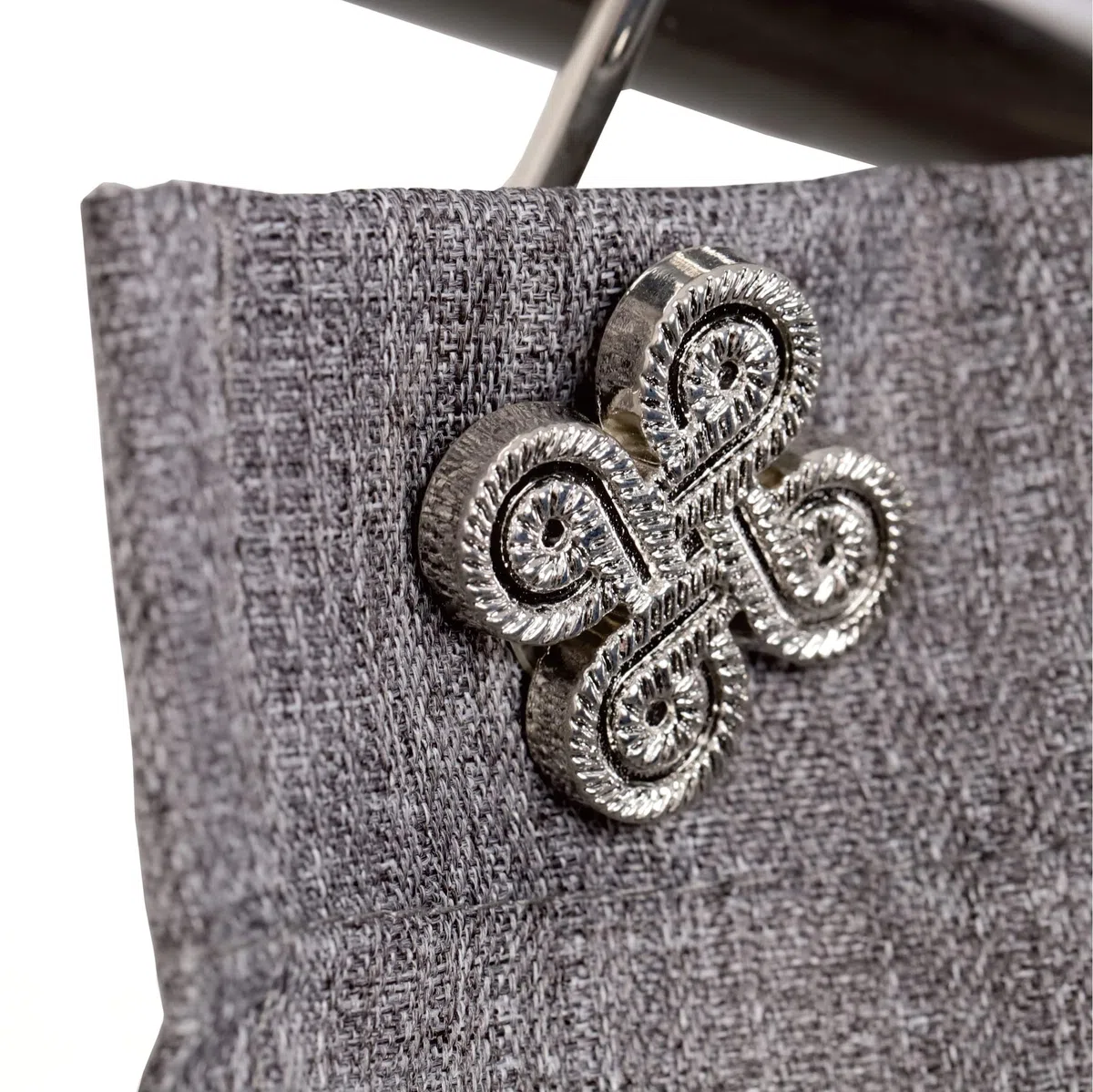 Duschvorhangringe Silber Ringe Duschvorhang Haken: Nickel Metall Duschringe für Duschvorhangstange - Dekorative Blume Klee Duschringe Vorhanghaken Aufhänger für Badezimmer - 12 Stück
